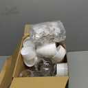 Lenwen 24 Set DIY Snow Globe Christmas LED Kit Including 4 Inch Plastic Clear Snow Globe with Screw Off Cap and 19.7 Inch 10 LED String Lights for Xmas DIY Crafts Decoration