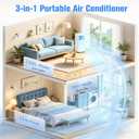 Portable Air Conditioner, 3-in-1 8500 BTU AC Unit with Fan & Dehumidifier Quiet Cooling for Bedroom, Home Office up to 450 sq.ft, Includes Complete Window Mount Kit