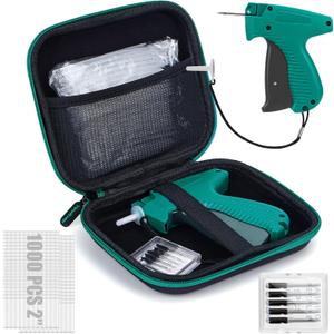 Tagging Gun for Clothing with Case, Standard Retail Price Tag Attacher Gun Kit for Clothes Labeler with 6 Needles, 1000pcs 2" Fasteners for Store Warehouse Consignment Yard Sale(Not Mini Stitch Gun)