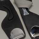 GOUNOD Silicone Patellar Tendon Support Strap 2 Pack, Knee Strap for Knee Pain Relief, Patella Band for Basketball, Jumpers Knee, Tendonitis, Running, Hiking, Soccer, Osgood Schlatter Black-Grey