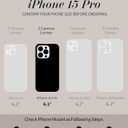 Toycamp for iPhone 15 Pro Case Cute - Women Girly Girls Glitter Phone Cover 15Pro Kawaii Sparkle Bling Shine Aesthetic Pretty Unique Wave Design Funda for Apple 15 Pro, Black Bowtie