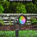 Christmas RGBW Outdoor Spotlights for Yard, 10W Color Changing Landscape Lights with Remote Control 120V LED Landscape Lighting Waterproof Spotlight with Plug Tree Garden Path Decoration(1Pack)