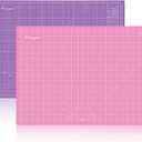 HEADLEY TOOLS 18"x24" Thickened Self Healing Cutting Mat, A2 Rotary Cutting Sewing Mat for Crafts, Double Sided 5-Ply Table Cutting Board for Fabric Quilting Patchwork Arts Hobby Project, Pink/Purple, 23.6"L x 17.7"W