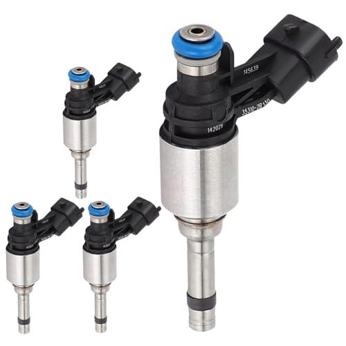 Yeedaky 4pcs Fuel Injectors Fit for Accent for Veloster Fit for Kia Rio for Soul 1.6L Non Turbo 2012-2017 FJ1123 FJ1146 M1444 4G2286 0261500100 0261500101 62125 9041050014