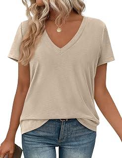 PRETTYGARDEN Womens Tops Short Sleeve Oversized Tshirts 2XL