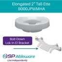 SP Ableware Maddak Tall-Ette 2-Inch Elevated Toilet Seat Compatible with Elongated and Standard Toilets (725831002)