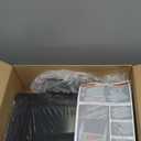 7 code Thicken & Sturdy Clear Shoe Storage Organizer with Magnetic Door, Stackable Boxes for Closet, Foldable Shoe Rack for Sneaker Boot Container, Plastic Shoe Cabinet Shoe Box 6 Pack, Black