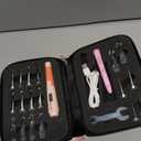 Knitly Light Up Crochet Hooks Set with Digital Counter,18 Size Counting Crochet Hook with 2.014.0 mm Interchangeable Hooks,Ergonomic Crochet Kit&Gift for Arthritic Hands (Coral Pink)