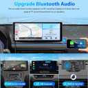 CARPURIDE W903S Wireless Carplay & Android Auto Screen with 3 Channel Dash Cam, 4K Front &1080P Rear, 1080P Infrared Cabin Camera for Cars with 64GB Card, Loop Recording, Bluetooth