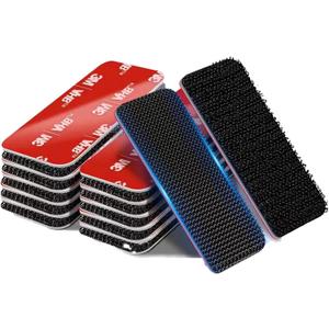 Heavy Duty Hook and Loop Strips with Super Adhesive, Heat-Resistant & Waterproof, Car Outdoor Indoor Use (12.8in*16Pcs)