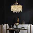 Modern 18" 6-Lights Modern Gold Crystal Chandeliers for Dining Room