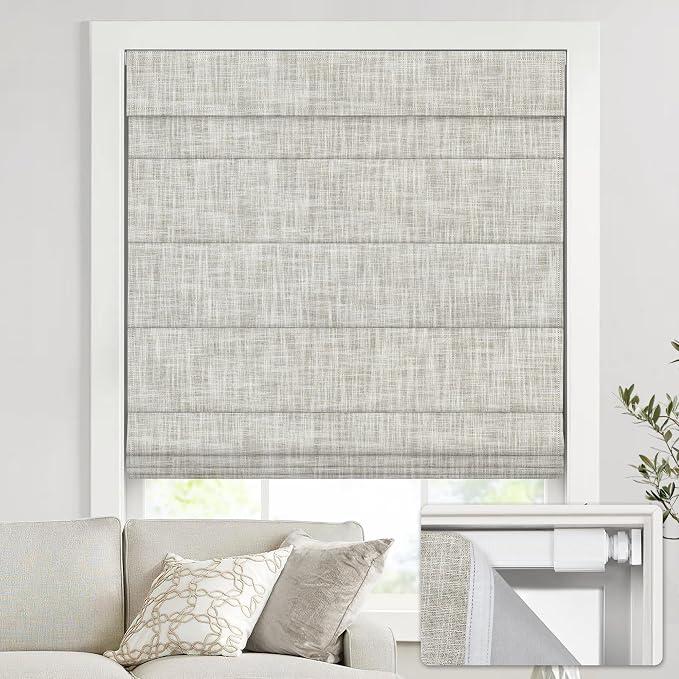 UNISHADES No Drill Cordless Roman Shades, 31×64 in, Room Darkening Beige
Install easily without drilling holes or damaging walls, perfect for renters and quick window upgrades.