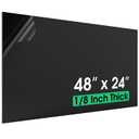 CREGEAR ABS Plastic Sheet 48" x 24" x 1/8", Black Rigid Thermoplastic Board for Signs, Crafts, DIY Projects, Dual-Surface - Textured & Smooth (1 Pack)
