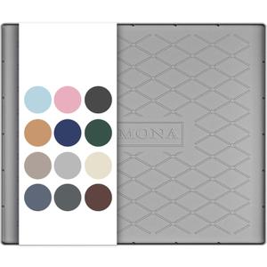 URMONA 25" x 19" Waterproof Silicone Mat in Multiple Sizes & Colors, Under Sink Mat for Kitchen & Bathroom, Pet Food Pad for Dogs & Cats, Kitchen Cabinet Liner, Multi-Purpose for Storage(Light Grey)