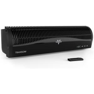 Vornado TRANSOM Window Fan with 4 Speeds, Remote Control, Reversible Exhaust Mode, Weather Resistant Case, Black, Whole Room