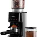 SHARDOR Conical Burr Espresso Coffee Grinder Electric with Precision Timer 2.0, Touchscreen Adjustable Burr Mill with 51 Precise Settings for Home Use, Anti-static, Stainless Steel