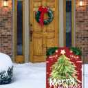 4 x Christmas Garden Flag Merry Christmas Decorations Double Sided Winter Decor Outdoor Yard Flag 12.5x18 Inch