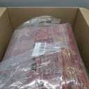 8x10 Living Room Rug - Vintage Ultra-Thin Area Rug Washable Carpets - Soft & Stain Resistant Abstract Rug for Home Bedroom Dining Room Home Office Crimson Red