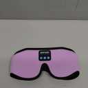 Sleep Mask Bluetooth Headphones Soft Wireless Headband Eye Mask Blackout with Microphone (Purple)