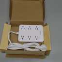 Smart Power Strip, TESSAN WiFi Flat Plug Strip with 3 Smart Outlets and 3 USB Ports, 6 Feet Extension Cord, Only 2.4 GHz Wi-Fi, Compatible with Alexa and Google Home, White