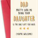 2 x Funny Fathers Day card, Humorous Birthday Card for Dad, Happy Father's Day