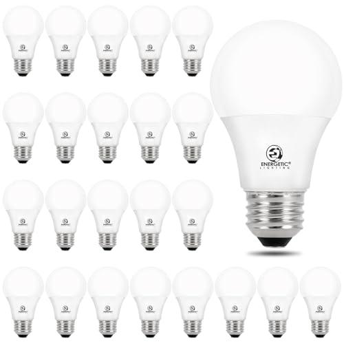 Energetic 16 Pack LED Light Bulbs 60 Watt Equivalent, A19 Warm White 3000K, E26 Base, Non-Dimmable, 8W 760lm, ETL Listed