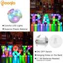 Pooqla Colorful LED marquee letter lights with Remote light Up Signs Party Bar Decorations for The Home - Multicolor A