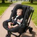 TinlyFinly Infant Insert Compatible with Doona, Graco, Britax, Chicco, Evenflo Car Seat, Adjustable Baby Head Body Support Cushion for Newborn to Toddler, Fits Infant Car Seat and Stroller (Black)