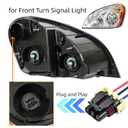 Front Turn Signal Light Connector Pigtail fit for Freightliner Cascadia 2008-2017 Columbia 2005-2012, Headlight Plug Wiring Harness Replaced OE# A0651907007