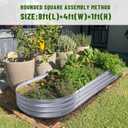 Land Guard 841 ft Galvanized Raised Garden Bed KitRaised Garden Boxes Outdoor, Oval Metal Raised Garden Beds for Vegetables