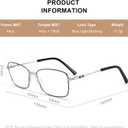 Reading Glasses Blue Light Blocking Spring Hinge Readers for Women Anti Glare Filter Lightweight Eyeglasses (Black Frame Silver Bridge)