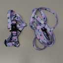 QQPETS Dog Harness Leash Set Adjustable Heavy Duty No Pull Halter Harnesses for Small Medium Large Breed Dogs Back Clip Anti-Twist Perfect for Walking (XS(12"-18" Chest Girth), Floral Purple)