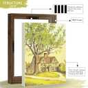 Abtgt 12x16 Canvas Floating Frame with 0.9" Deep, Brown Floater Frame for Canvas Paintings with Adhesive, Vertical or Horizontal Wall Art frame for Prints Oil Painting Diamond Decor, 1 Pack.