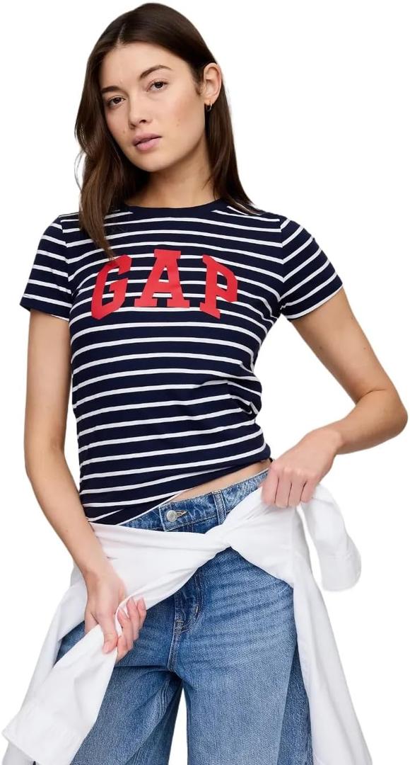 Gap Women's 2-Pack Classic Logo Tee T-Shirt, L