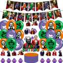 Joker Birthday Party Supplies, Joker Clown 2 Including Cake Topper, Cupcake Toppers, Banner, Latex Balloons. It Is Very Suitable For Boy Girl Birthday Party Supplies.
