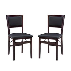 Linon Keira Pad Folding Chair, Set of 2, Engineered Wood