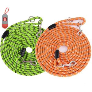 (2 Pack) Long Dog Leash for Dog Training 15FT/30FT/50FT, Dog Rope Leashes with Reflective Thread for Large Medium Small Dogs, Dog Tie-Out Cable Lead for Hunting, Camping&Backyard