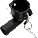 150C-90 Degree Elbow Type C Poly Cam and Groove Hose Fitting, 1.5" Socket x 1.5" Hose ID Barbed (1.5 inch)