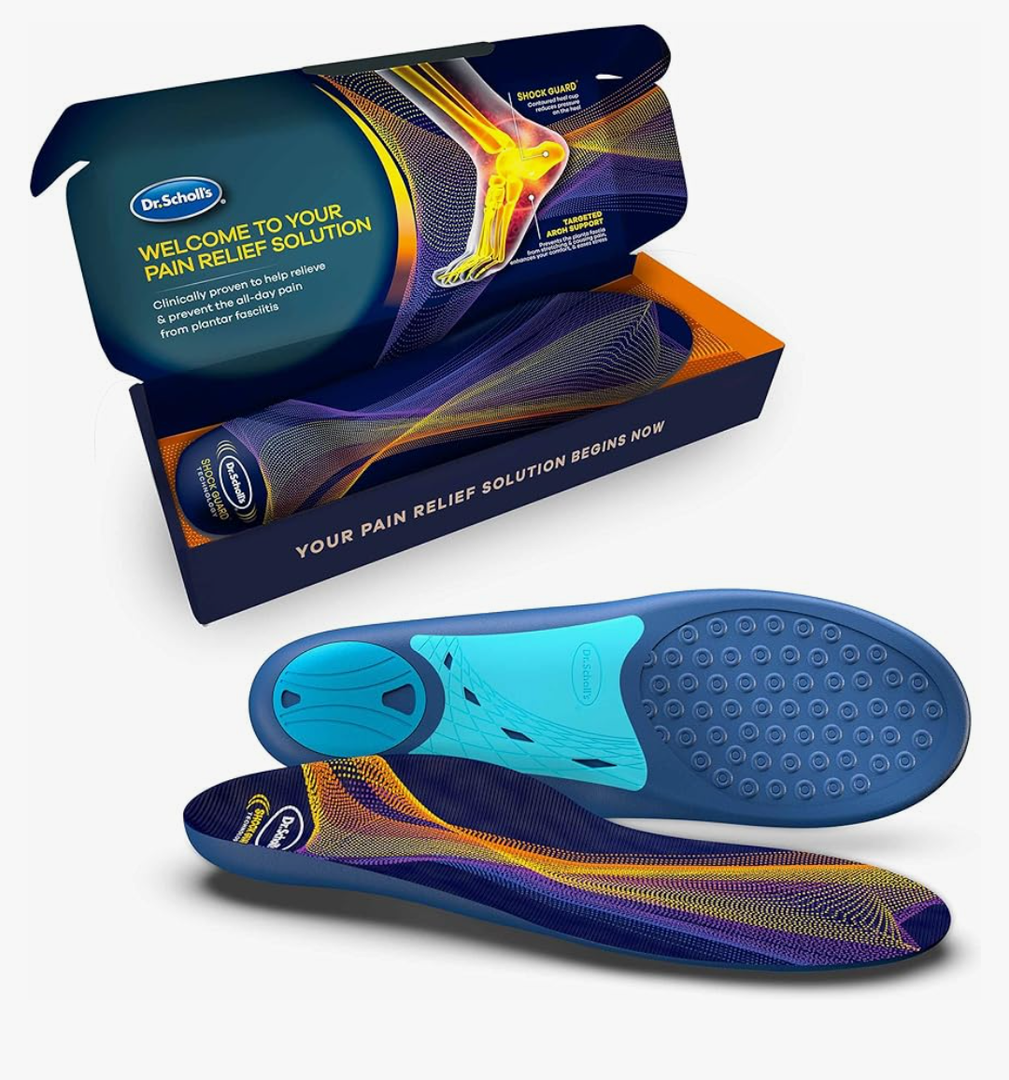 Dr. Scholl’s Plantar Fasciitis Pain Relief Orthotic Insoles, Immediately Relieves Pain: Heel, Spurs, Arch Support, Distributes Foot Pressure, 1 Pair M 12.5-13+, W13.5-14+