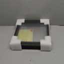 MUYE 10x10 Floating Frames Set of 2, Double Glass Picture Frame Display Any Size Photo up to 10x10, Wall Mount or Tabletop Standing, Black