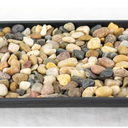 Rectangular Black Plastic Humidity/Drip Tray for Bonsai Tree and House Indoor Plants + Rock