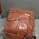  Queen Comforter Set Burnt Orange, 7 Pieces Soft Bedding Sets Queen Size, All Season Lightweight Bed in a Bag with Comforter, Flat Sheet, Fitted Sheet, Pillowcases & Shams