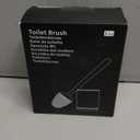 Sellemer Toilet Brush and Holder Set - Flexible Toilet Bowl Brush Head with Silicone Bristles, Compact Size for Storage and Organization, Ventilation Slots Base (1 Pack, Silver)