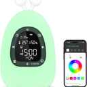 Sunrise Alarm Clock Wake Up Light, White Noise Sound Machine with 20 Soothing Sounds, 10 Night Lights, Bluetooth Speaker/App Control, Dimmable Clock for Baby Kids Adults Heavy Sleepers Bedrooms (Small, Green)