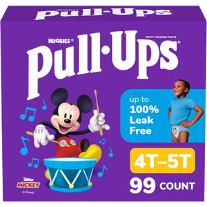 Pull-Ups Boys' Potty Training Pants, Size 4T-5T Training Underwear (38-50 lbs), 99 Count (3 Packs of 33), Packaging May Vary