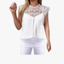 Hollow-Out Blouse Tops for Women Short Sleeve Boho Summer Casual Cami Shirts Tanks XL