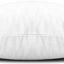 EDOW Throw Pillow Inserts, Set of 4 Lightweight Down Alternative Polyester Pillow, Couch Cushion, Sham Stuffer, Machine Washable. (White, 18x18)