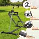 Lawn Mower Lift Jack, 880 Lbs Weight Capacity Heavy-Duty Telescopic Maintenance Lifter with Crank & Power Tool Handle, Foldable & Easy Assembly, Ideal for Lawn Mowers and Garden Tractors