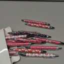 Gueevin 24 Pcs Valentine's Day Pens Cute Kawaii Retractable Decorative Pens 0.5 mm Black Gel Ink Novelty Gift Stationery Supplies for Office School Holiday Party Women Gifts