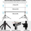 Photo Backdrop Stand for Photography 7ft x 10ft Background Stands for Photoshoot Support Kit with Carry Bag for Photo Studio Parties Events Decoration